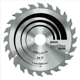 Lame scie circulaire Optiline Bois 160x20/16x2,6mm 48D - Bosch