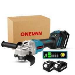 Meuleuse d'angle Ø125mm 2000W 6 vitesses broyeur avec 2 lithium-ion batterie