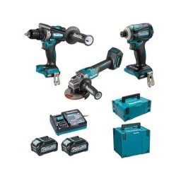 Makita - Ensemble de 3 machines 40 v max Li-Ion 4 Ah xgt (DF001G + GA005G + TD001G) DK0125G301