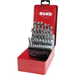 214215 hss-g Jeu de forets pour le métal 25 pièces din 338 tige cylindrique 1 set A738252 - Ruko