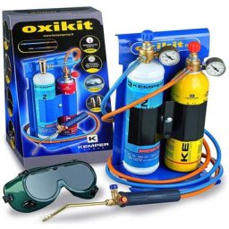 Chalumeau bi Gaz Professionnel oxykit 3300°C Kemper Avec réducteurs gaz Manomètres +2 pointes Kit