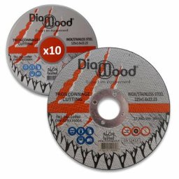 Lot de 10 Disques à Tronçonner Inox pour Découpe Acier et Acier inoxydable pour Meuleuse d'Angle