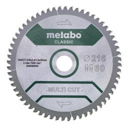 Multi cut classic 628655000 Lame de scie circulaire 216 x 30 x 1.8 mm Nombre de dents: 60 1 pc(s)
