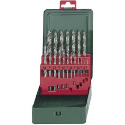 627153000 hss Jeu de forets pour le métal 19 pièces meulé din 338 tige cylindrique 1 set - Metabo