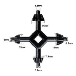 Clé de mandrin universelle 4 en 1 clé de mandrin de perceuse multifonctionnelle 4 en 1 outil de