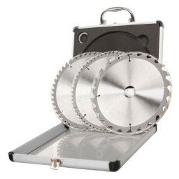 Ensemble 3 lame Scheppach pour scie circulaire pour bois, aliminium, pvc Ø210 mm