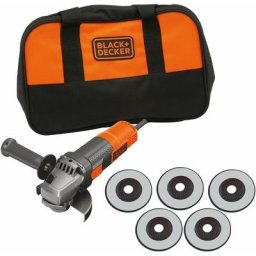 Meuleuse D'angle 900 W BLACK+DECKER BEG220SA5-FR Livrée Avec un Sac de Transport et 5 Disques de