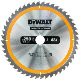 Lame de scie circulaire stationnaire 250x30mm, 48 dents - DT1957 - Dewalt