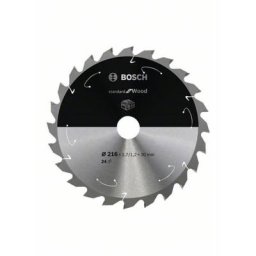 Scie circulaire Lame standard pour bois, 216 x 1,7 / 1,2 x 30, 24 dents - Bosch