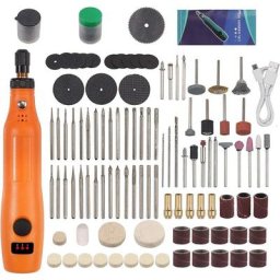 Outil Rotatif Mini Electrique 160 pcs Kit sans Fil Réglable Racine Sculpture Jade Sculpture