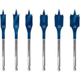 Trousse de 6 mèches plates SelfCut Speed 14-16-18-20-22-24 mm Bosch expert - 2608900332