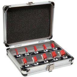 Sidamo - Coffret 10 Fraises Droites a Rainurer Q8xd 6 a 25