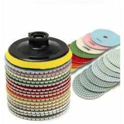 Disques de polissage diamantés humides et secs - 4 - Pour granit, marbre, béton, pierre