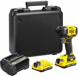 Stanley - V20 Visseuse à Impacts 190Nm Brushless - Lithium 18V - 2 Batteries 2Ah - 3 Vitesses