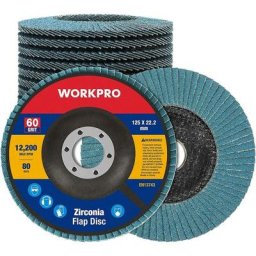Lot de 10 Disques Abrasifs à Lamelles 125 mm, Grain 60, Disque à Meuler en Alumine de Qualité