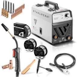 Stahlwerk - Mini flux 120 st Poste de soudage à fil fourré entièrement équipé avec dévidoir