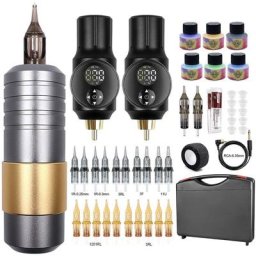 Machine à Tatouer Professionnelle Alimentation De Tatouage Sans Fil Stylo Rotatif De Tatouage Avec