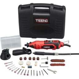 Teeno - Outil multifonction rotatif 135W avec 80 accessoires,Mini Outil Rotatif Electrique - Rouge