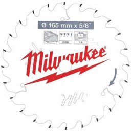 Lame de scie circulaire Milwaukee Bois - ø 165 x 15.87 x 1.6 x 24 dents - 4932471311