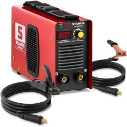 Stamos - Poste à Souder à L'Arc Mma Soudure Electrode Inverter Igbt Led 200A - Argent