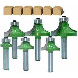 Lot de 6 Fraises Rondes de 8 mm Queue Arrondi Coin Rayon Routeur Bits Round Over