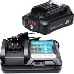 Batterie + Charggeur BL1021B BL1015 2Ah Remplacer pour Batterie Makita 12V Aves Chargeur DC10WD