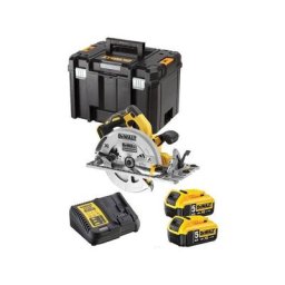 Dewalt - Scie circulaire xr 5Ah 184 mm + 2 Batteries + Coffret Tstak - DCS572P2-QW