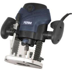 Ferm - PRM1015 Défonceuse 1300W - Incl. 6 fraises, Éclairage led et set d'accessoires
