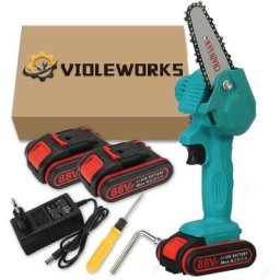 Violeworks - 88V 1080W 4 pouce Scie à Bois Portable Scie à chaine tronconneuse à batterie élagueuse