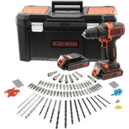 Black&decker - Black and Decker - Perceuse visseuse à batterie 18V 2x2Ah avec 120 accessoires