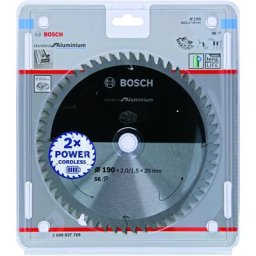 Type de lame de scie circulaire pour l'aluminium, 190x2 / 1.5x20, 56 dents - Bosch