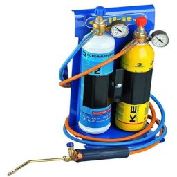 Chalumeau bi Gaz Professionnel oxykit 3300°C Kemper Avec réducteurs gaz Manomètres +2 pointes Kit