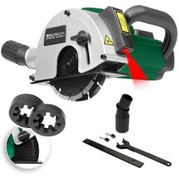 Rainureuse 1700W avec guide laser, 2 lames diamantées et adaptateur pour aspirateur - Machine à
