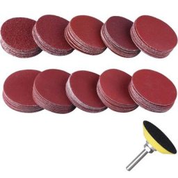 Kit de 25MM Disques Abrasifs, 100 Pièces Disque de Ponçage de Grain 100 180 240 1500 3000 avec