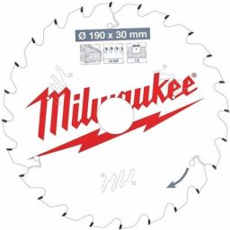 Milwaukee - Lame de scie circulaire bois 190x30x1.6 24 dents