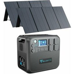 Kit de Groupe Electrogène 2200W/2048Wh AC200MAX avec 2pcs 350W Panneaux Solaires PV350,Génerateur