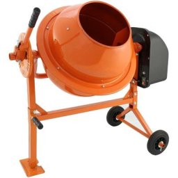 Monster Shop - Bétonnière Èlectrique Portable 70 Litres 250W Orange (Prise gb - Adaptateur inclus)