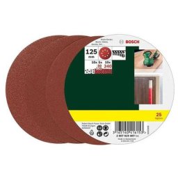 Set de feuilles abrasives pour ponceuse excentrique avec bande auto-agrippante, perforé Bosch