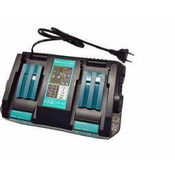 DC18RD 4A Chargeur double pour Makita 14,4V- 18V BL1850 BL1850B BL1860B BL1820 BL1830 BL1430 BL1440