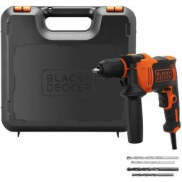 Black&decker - Perceuse à percussion filaire 710W 4 forets de perçage en coffret