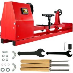 Vevor - Tour à Bois Table de Travail Vitesse Variable 1100-3400 tr/min 350x1000 mm