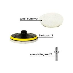 Kit de tampons de polissage pour voiture, 5 pièces, 3 pouces, 4 pouces, disque de polissage