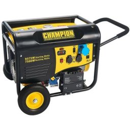 Groupe électrogène 9375W essence Moteur ohv 4T 459 cm³ 15 cv Démarrage electrique et manuel