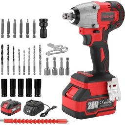 Brushless Clé à Chocs Sans Fil Sans Avec Adaptateur,23.0 Ah Batteries Teeno 5 Douilles à Chocs,avc