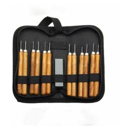 Outil de Gravure en Bois Kit, Outil de Sculpture sur Bois, ciseau Bois Fait Main Bricolage