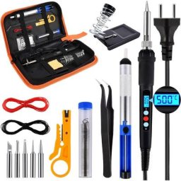 Kit Soudure Electronique - 60W Écran lcd 14 en 1 avec température réglable 180-500℃ pour les
