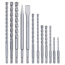 Einhell - Jeu de 12 forets/burins pour marteaux perforateurs à mandrin SDS-Plus