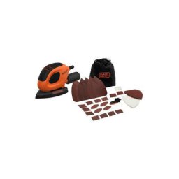Black&decker - Black and Decker - Ponceuse de finition Mouse 55 w avec 15 accessoires en softbag