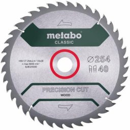 Lame de scie circulaire de précision coupe classique 254x30 40WZ 20 ° - Metabo