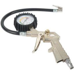Bathrins - Pistolet de gonflage pneumatique - manometre gonfleur 16 bars auto moto cycle